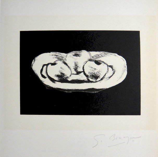 Georges Braque Lithograph Ecole de Paris 1952: Original lithograph from a VIP folder, 1952. Hand signed by Georges Braque in pencil. Lithograph: Fernand Mourlot, Paris. Editeur and Prov: Galerie Maeght, Paris. Size: 11.8 x 9 inches (30 x 23 cm), p
