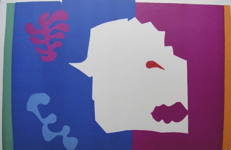 Henri Matisse, signed Lithograph "Jazz", 1951: Henri Matisse, signed lithograph from the VIP folder "Jazz". Hand signed by Matisse in pencil. 2. Edition, published in 1951. Prov: Galerie les Tourettes, Dr. Anne Wertheimer, Paris. Size: 15.35 x 23.