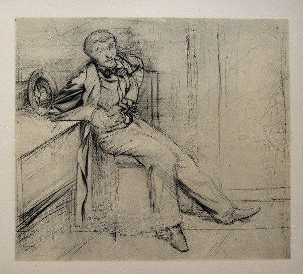 Edgar Degas, Original Lithograph, 1963: Beautiful Lithograph from Edgar Degas. From the VIP book "DEGAS - Dessins". Editeur: Cercle d'Art, Paris. Size: 11.22 x 8.66 inches (28.5 x 22 cm).