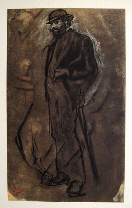 Edgar Degas, Original Lithograph, 1963: Beautiful Lithograph from Edgar Degas. Signed in the plate. From the VIP book "DEGAS - Dessins". Editeur: Cercle d'Art, Paris. Size: 11.22 x 8.66 inches (28.5 x 22 cm).