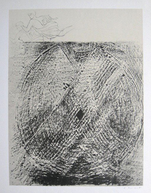 Max Ernst, signed Lithogrraph, 1957: Lithograph from Max Ernst, published in 1957. Hand signed by Max Ernst in pencil. From a VIP book "Historie naturelle II". Prov: Galerie Berggruen, Paris. Size: 12.2 x 10.6 inches (31 x 27 cm).