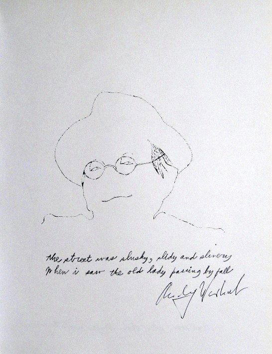 ANDY WARHOL, Signed Heliolithograph, Gold Book: Heliolithograph by Andy Warhol. From the series "Gold Book". Hand signed by Andy Warhol in black pen. 2nd Edition published in 1975. Size: 11 x 8.2 in (28 x 21 cm), printed on the back.