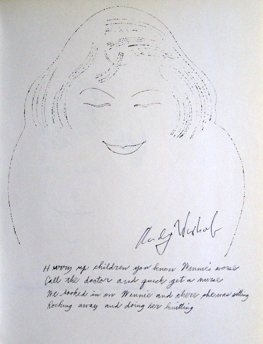 ANDY WARHOL, Signed Heliolithograph, Gold Book: Heliolithograph by Andy Warhol. From the series "Gold Book". Hand signed by Andy Warhol in black pen. 2nd Edition published in 1975. Size: 11 x 8.2 in (28 x 21 cm), printed on the back.