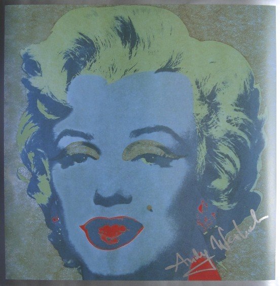 ANDY WARHOL, Signed Print, 1982: Andy WARHOL, "Marilyn Monroe", signed Print. From a signed VIP-catalog from 1982. Hand signed by Andy Warhol in silver pen. Size: 9 x 9 in (23 x 23 cm).