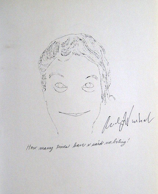 ANDY WARHOL, Signed Heliolithograph, Gold Book: Heliolithograph by Andy Warhol. From the series "Gold Book". Hand signed by Andy Warhol in black pen. 2nd Edition published in 1975. Size: 11 x 8.2 in (28 x 21 cm), printed on the back.