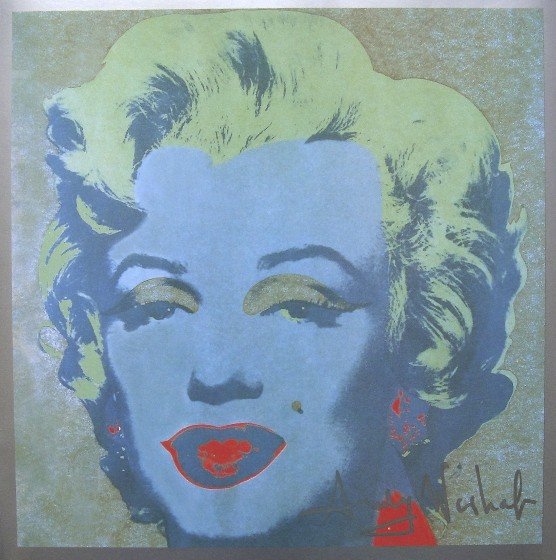 ANDY WARHOL, Signed Print, 1982: Andy WARHOL, "Marilyn Monroe", signed Print. From a signed VIP-catalog from 1982. Hand signed by Andy Warhol in silver pen. Size: 9 x 9 in (23 x 23 cm).