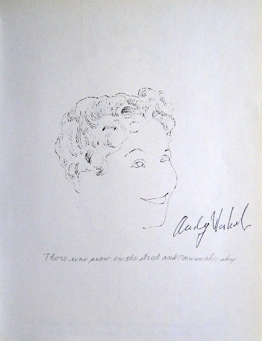 ANDY WARHOL, Signed Heliolithograph, Gold Book: Heliolithograph by Andy Warhol. From the series "Gold Book". Hand signed by Andy Warhol in black pen. 2nd Edition published in 1975. Size: 11 x 8.2 in (28 x 21 cm), printed on the back.