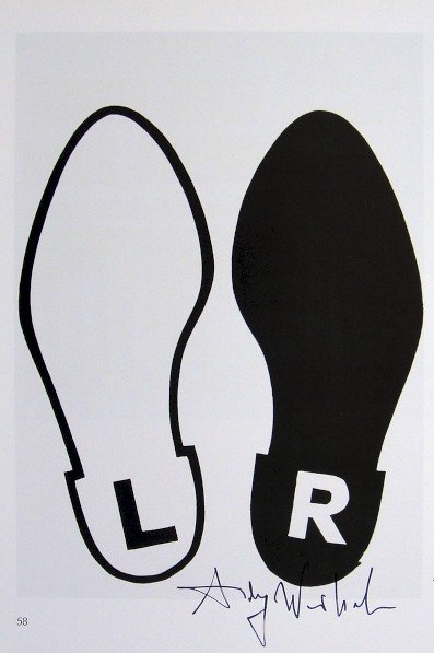 Andy Warhol, signed Print, Dance Diagram, 1986: Andy WARHOL, "Dance Diagram" signed Print. From a signed VIP book from 1986. Hand signed by Andy Warhol in black pen. Page number and printed on the back. Size: 10.63 x 6.69 in (27 x 17 cm).