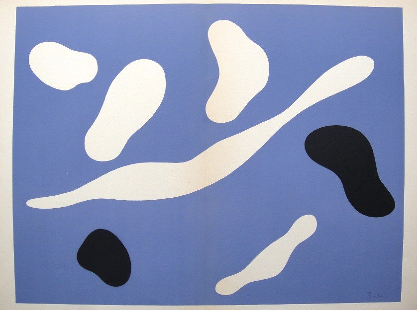 Fernand Leger, original signed Lithograph, 1949: Original Lithograph "Derriere le Miroir" No 20 - 21 by Fernand Leger. Hand signed by Fernand Leger in pencil. From a signed VIP book, published in 1949. Editeur: Galerie Maeght, Paris. With book fold