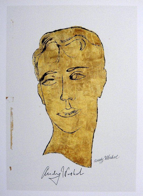Andy Warhol, signed Print, Untitled, 1986: Andy WARHOL, "Communist Speaker" signed Print. From a signed VIP book from 1986. Hand signed by Andy Warhol in black pen. Size: 11.02 x 8.27 in (28 x 21 cm), printed on the back.