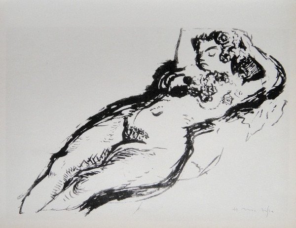 Henri MATISSE "Femme Nu" signed original Lithograph: Henri MATISSE, original Lithograph "Femme Nu". From a signed VIP book 1947. Hand signed by Matisse in pencil. Editeur Fernand Mourlot. Size: 13.8 x 10.2 in (30 x 22.5 cm).