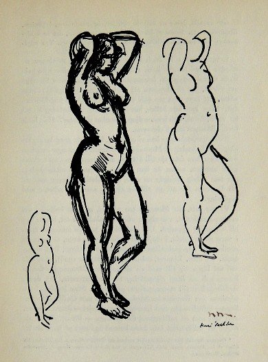 Henri MATISSE, hand signed Lithograph, 1944: Beautiful rare Lithograph by Henri Matisse. From a signed VIP book, published in 1944. Hand signed by Matisse in black ink. Editeur: P. A. Norstedl & Soner, Stockholm. Size: 7.87 x 5.51 inches (20 x 1