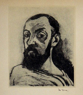 Henri MATISSE, hand signed Lithograph, 1944: Beautiful rare Lithograph by Henri Matisse. From a signed VIP book, published in 1944. Hand signed by Matisse in black ink. Editeur: P. A. Norstedl & Soner, Stockholm. Size: 5.12 x 3.94 inches (13 x 1