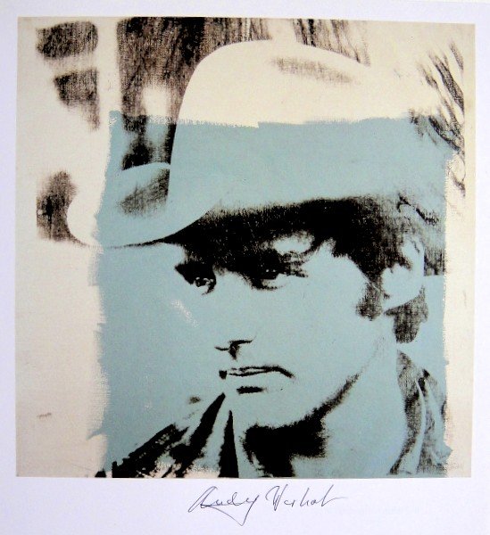 Andy Warhol, signed Print, Philip Johnson, 1986: Andy WARHOL, "Philip Johnson" signed Print. From a signed VIP book from 1986. Hand signed by Andy Warhol in black pen. Size: 9.84 x 8.66 inches (25 x 22 cm).