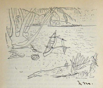 Henri MATISSE, hand signed Lithograph, 1944: Beautiful rare Lithograph by Henri Matisse. From a signed VIP book, published in 1944. Hand signed by Matisse in black ink. Editeur: P. A. Norstedl & Soner, Stockholm. Size: 4.33 x 5.12 inches (11 x 1