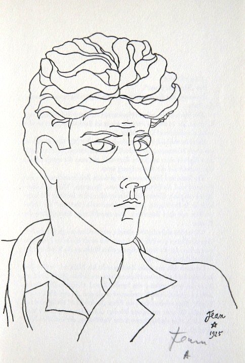 Jean COCTEAU, Signed Print 1958: Signed Print by Jean Cocteau. Hand signed by Cocteau in pencil. Published in the signed special editionin 1959. Size: 9.45 x 6.3 inches (24 x 16 cm), printed on the back.