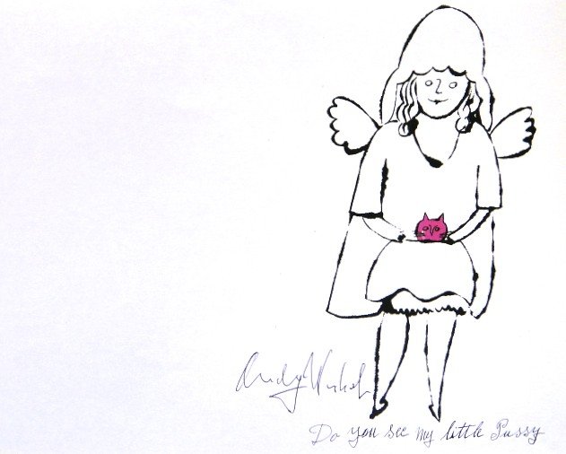 Andy WARHOL, signed offset Print, 1975: Andy Warhol, signed offset Print "In the Bottom of my Garden". From the series "Gold Book". Hand signed by Andy Warhol in black pen. 2nd Edition published in 1975. Size: 8.07 x 10.43 inches (20.5 x 26