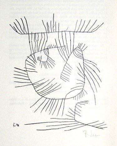 Paul KLEE, signed Lithograph, 1938: Signed lithograph by Paul Klee. Hand signed by Paul Klee in pencil. From a signed VIP book, published in 1938 Size: 5.91 x 4.72 inches (15 x 12 cm), printed on the back.