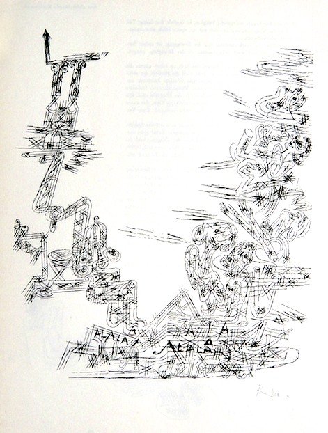 Paul KLEE, signed Lithograph, 1938: Signed lithograph by Paul Klee. Hand signed by Paul Klee in pencil. From a signed VIP book, published in 1938 Size: 9.45 x 7.48 inches (24 x 19 cm), printed on the back.