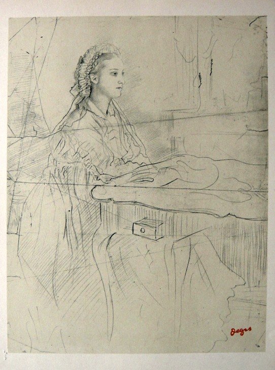 Edgar Degas, Original Lithograph, 1963: Beautiful Lithograph from Edgar Degas. Signed in the plate. From the VIP book "DEGAS - Dessins". Editeur: Cercle d'Art, Paris. Size: 9.65 x 7.68 inches (24.5 x 19.5 cm).
