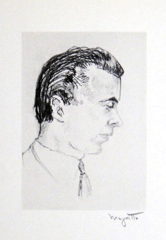 Rene Magritte, signed Lithograph 1963: Original lithograph by Rene Magritte. Hand signed by Rene Magritte in pencil. From a signed VIP book, published in 1963. Editeur: Fernand Mourlot, Paris. Size: 9.45 x 8.66 inches (24 x 22 cm).