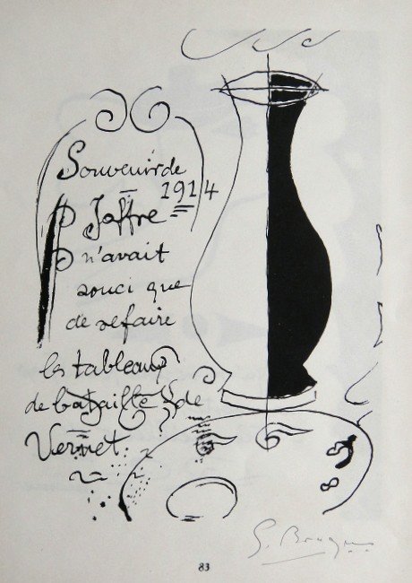 Georges Braque, original signed Lithograph, 1967: Original Lithograph by Georges Braque. Hand signed by Georges Braque in pencil. From a signed VIP book, published in 1967. Editeur: Galerie Maeght, Paris. Size: 12.2 x 8.66 inches (31 x 22 cm), page n