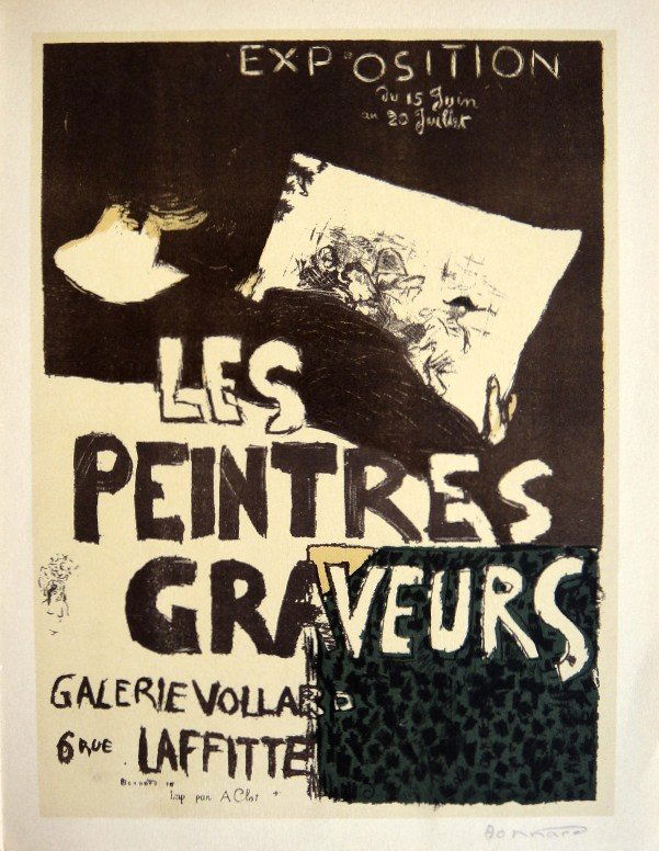 Pierre BONNARD, Original Lithograph, 1942: Original Lithographh from Pierre BONNARD. From a signed VIP folder, published in 1942. Hand signed by Bonnard in pencil. Maeght Editeur, Paris. Size: 12.2 x 9.45 inches (31 x 24 cm).