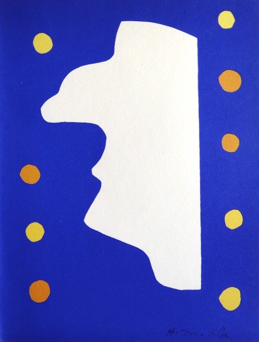 Henri Matisse, signed Lithograph "Jazz", 1951: Henri Matisse, signed lithograph from the VIP folder "Jazz". Hand signed by Matisse in pencil. 2. Edition, published in 1951. Size: 11.02 x 8.27 inches (28 x 21 cm).