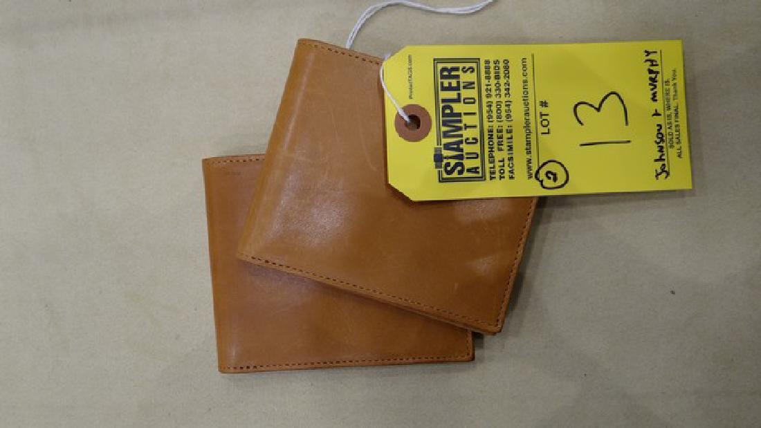 2 JOHNSON & MURPHY SLIMFOLD WALLETS - CYMBAL BROWN (1 of 1)