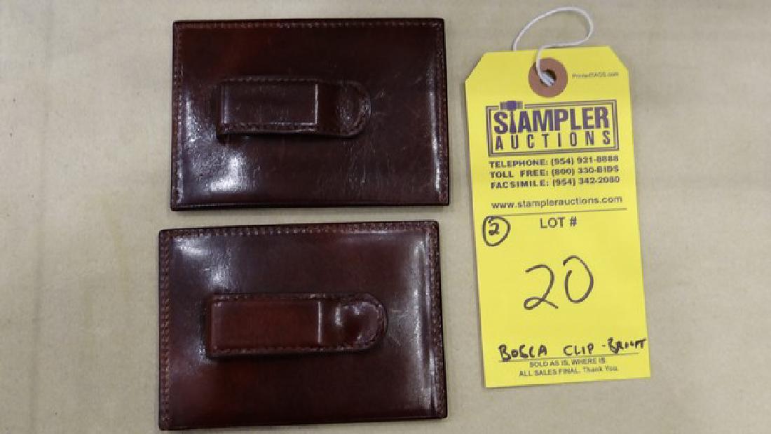 2 BOSCA FRONT POCKET WALLET WITH MONEY CLIP - LEATHER - (1 of 1)