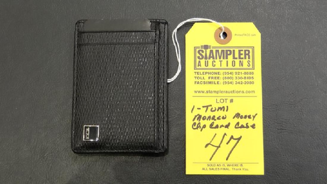 TUMI MONEY CLIP CARD CASE - MONACO - BLACK (1 of 1)