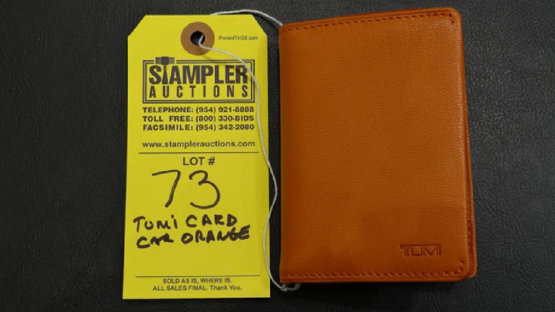 TUMI GUSSETED CARD CASE ID - CHAMBERS - ORANGE (1 of 1)