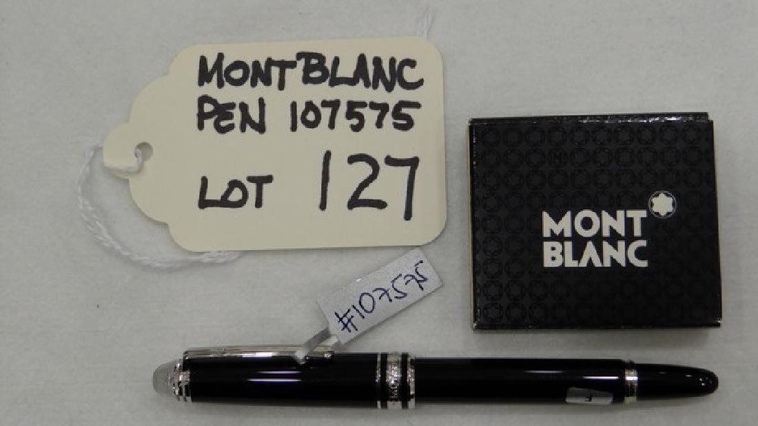 MONT BLANC RESIN RETRACT FOUNTAIN PEN - 6318 - BLACK & (1 of 1)