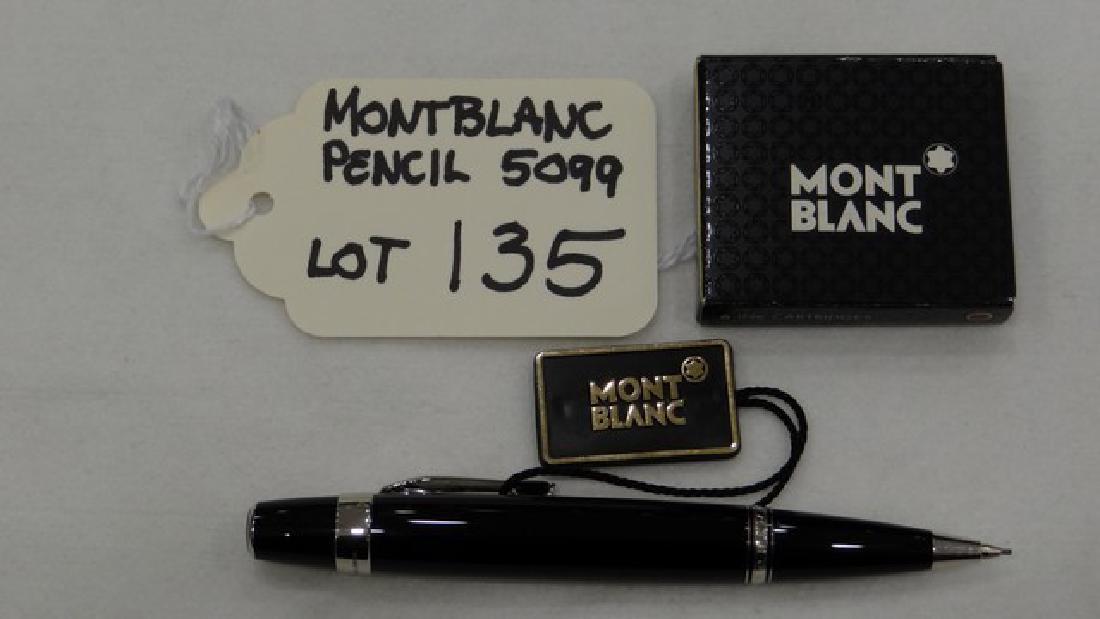 MONT BLANC RESIN MINI PENCIL - 5099 - BLACK & CHROME (1 of 1)