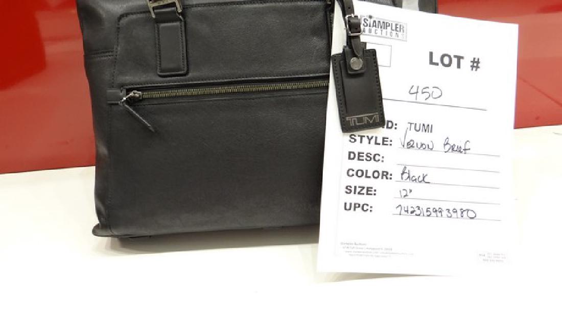 TUMI - LEATHER - VERNON BRIEFCASE 12'' - BLACK - (1 of 1)