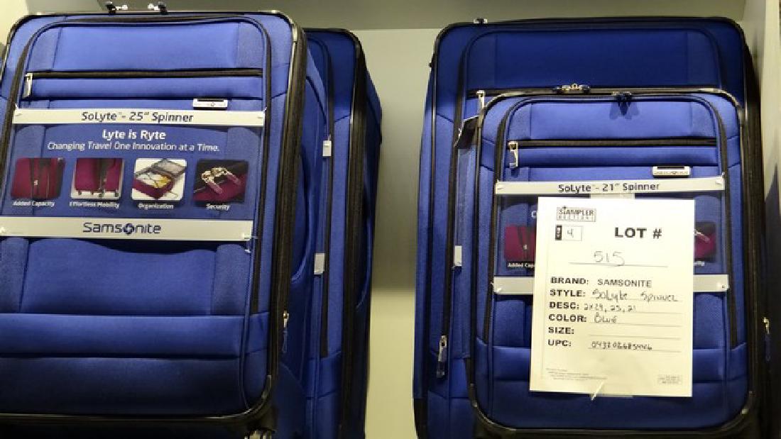 4 SAMSONITE SUITCASES - CANVAS - SOLYTE SPINNER - BLUE (1 of 1)
