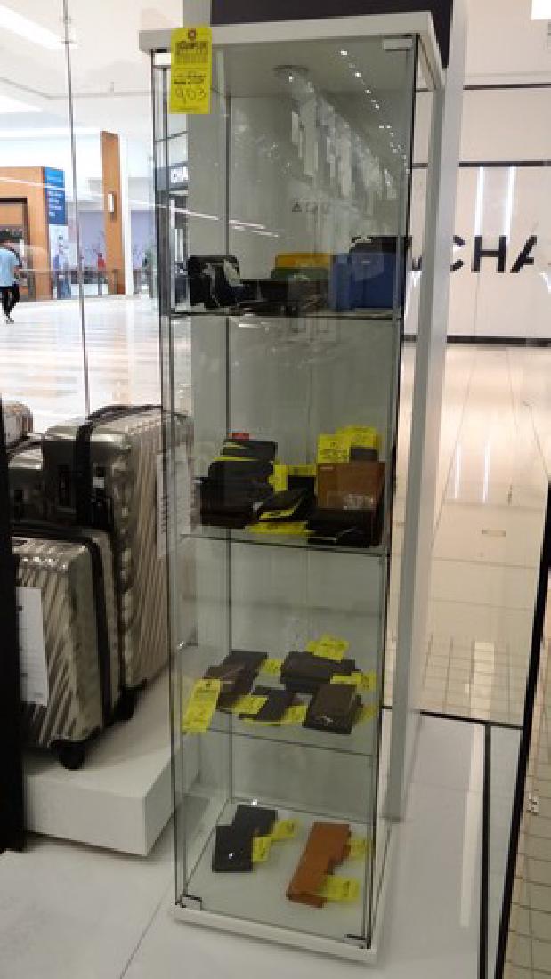 GLASS DISPLAY WITH 4 SHELVES & LIGHT (1 of 1)
