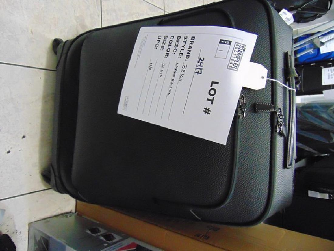 BRICS SUITCASE - PIGSKIN LEATHER - LARGE ROLLER - BLACK (1 of 1)