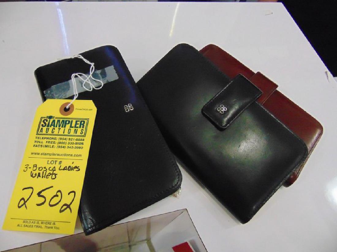 4 BOSCA ASSORTED LADIES WALLETS - LEATHER - 2- BLACK / (1 of 1)