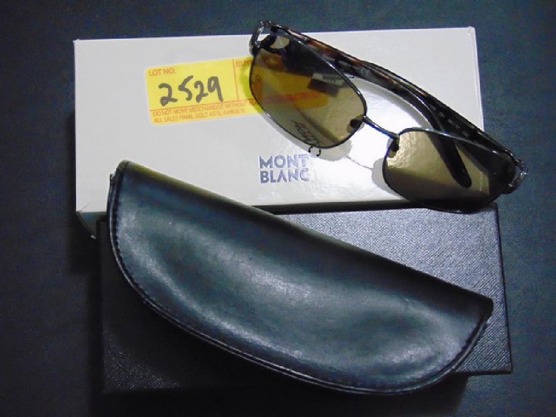 MONT BLANC SUNGLASSES - UV - BLACK PEARL - WITH LEATHER: MONT BLANC SUNGLASSES - UV - BLACK PEARL - WITH LEATHER CASE