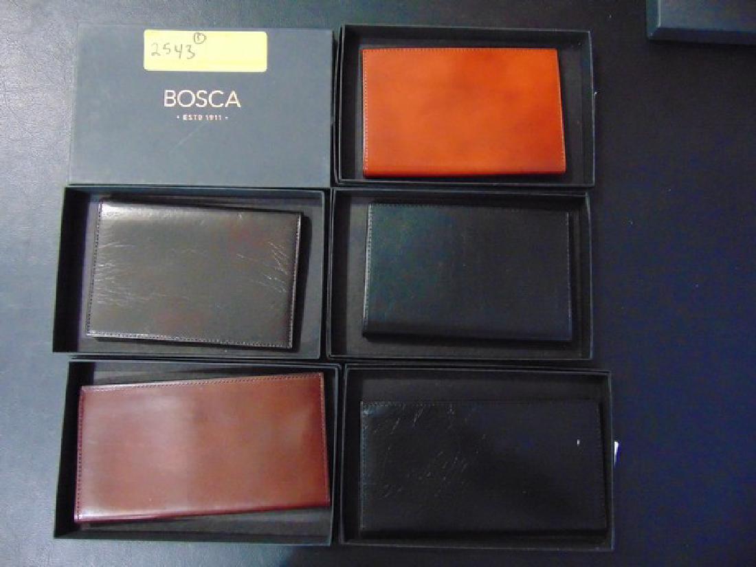 5 BOSCA ASSORTED CHECK BOOK HOLDERS - LEATHER - BLACK / (1 of 1)
