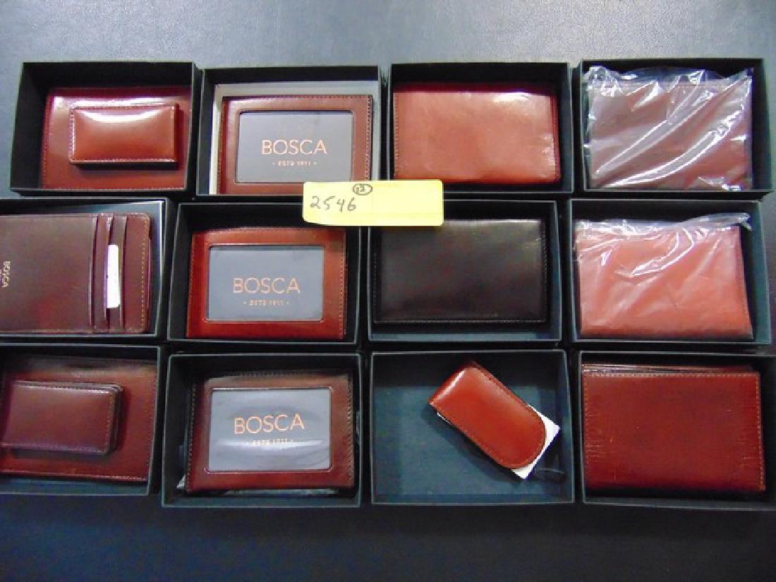 12 BOSCA ASSORTED - 3- SLIM ID WALLETS / 1- CLIP / 3- (1 of 1)
