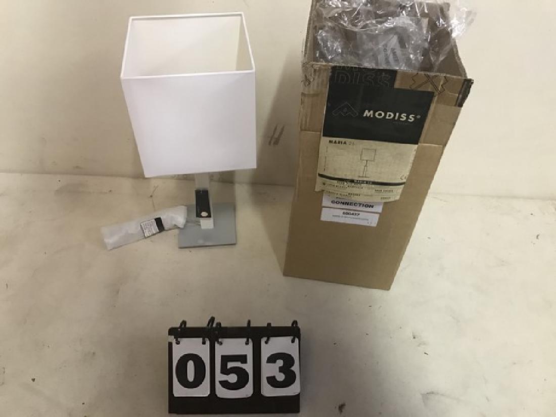 MODISS - MARIA 25 - TABLE LAMP - WHITE & SATIN BASE - (1 of 5)