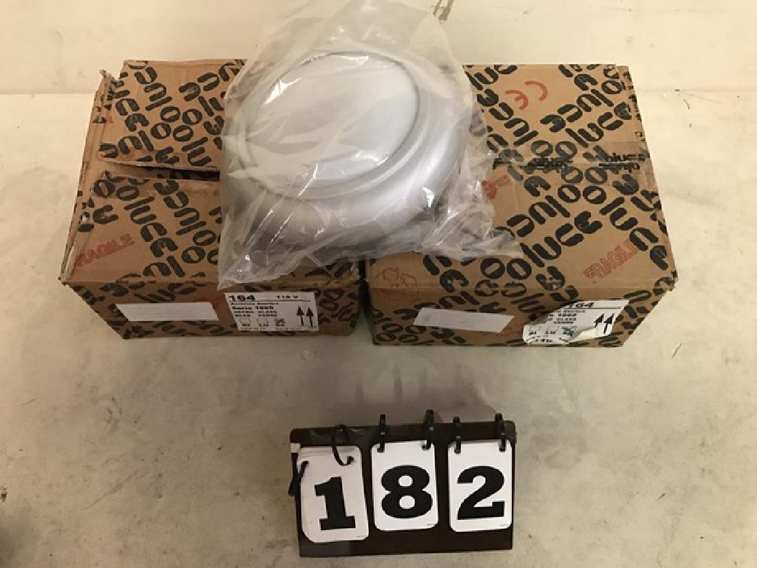 2 OLUCE - SERIE 1960 #164SA - CEILING LIGHTS - SATIN - (1 of 3)