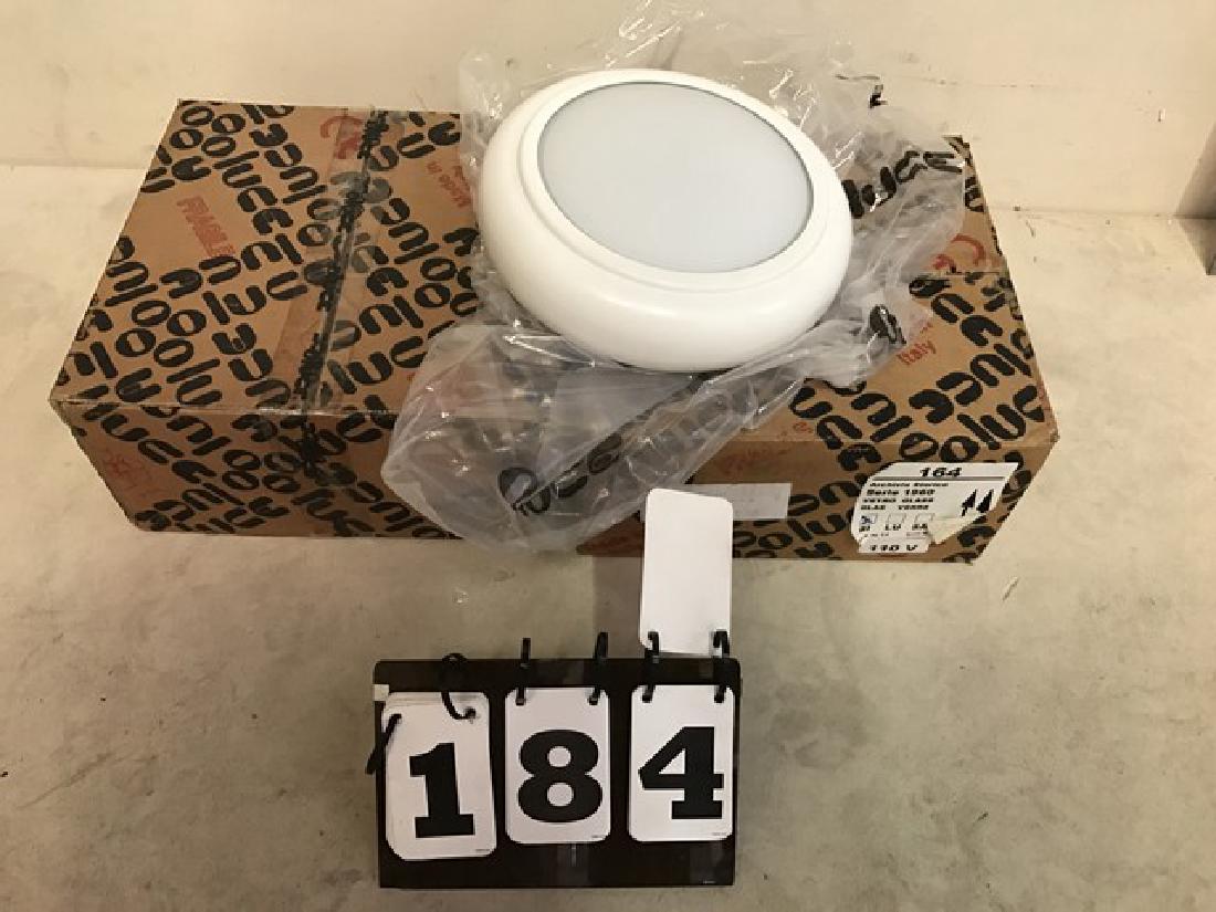2 OLUCE - SERIE 1960 #163BL - CEILING LIGHTS - WHITE - (1 of 2)