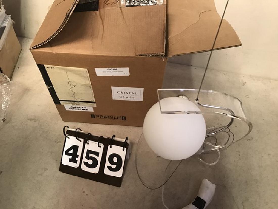 MODISS - BOSY - HANGING LIGHT - CHROME / LUCITE - WHITE (1 of 2)