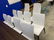 CATTELAN ITALIA WHITE LEATHER CHAIRS