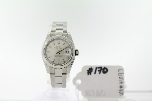 ROLEX OYSTER PERPETUAL DATEJUST 179160 - LADIES - YEAR: ROLEX OYSTER PERPETUAL DATEJUST 179160 - LADIES - YEAR 2005-2006 - STAINLESS STEEL 'NEW STYLE' OYSTER BRACELET WITH STAINLESS STEEL FOLDING CLASP (FITS UP TO 6'' WRIST) - STAINLESS STEEL CASE 26mm - S