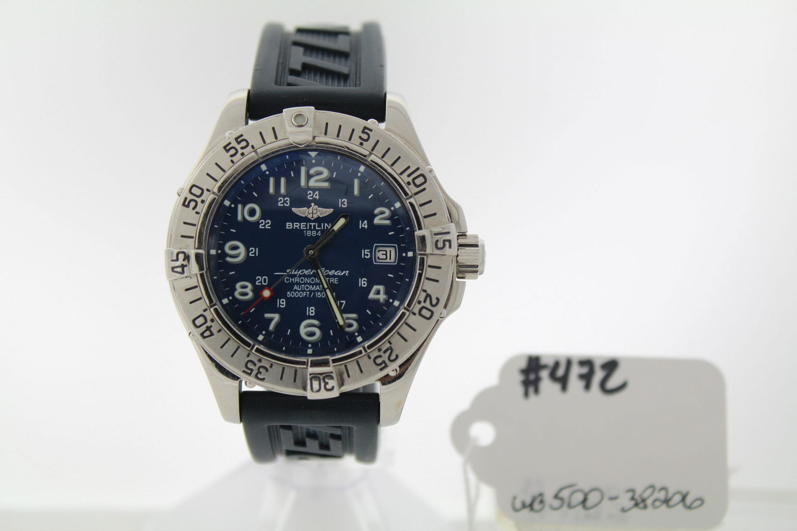 BREITLING SUPER OCEAN A17360 - GENTS - ADJUSTABLE BLUE (1 of 3)