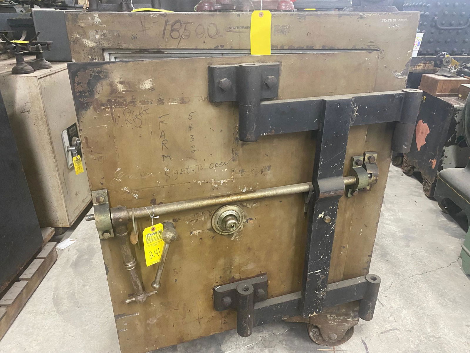 SAFE ON WHEELS - 149-2 - ''STATE OF MINNESOTA'' - 54x41x34: SAFE ON WHEELS - 149-2 - ''STATE OF MINNESOTA'' - 54x41x34